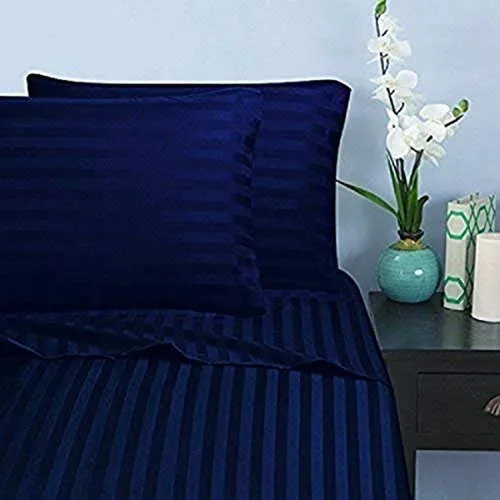 Miniatura 24 de Elegant Comfort 1500 Premier resistente a las arrugas y a la decoloración, juego de sábanas de lujo suave y sedoso de calidad de hotel a rayas