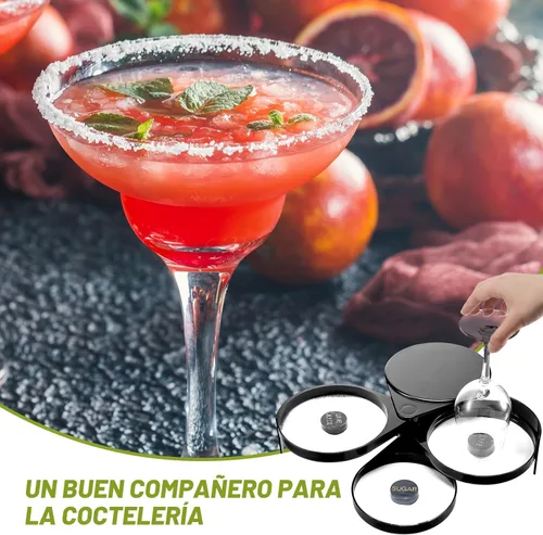 Miniatura 4 de Mifoci Suministros de Bartending Bandeja de Guarnición con Tapa Caddy de Bar Rimador de Vasos de 3 Niveles 12 Vertedores de Botellas de Acero