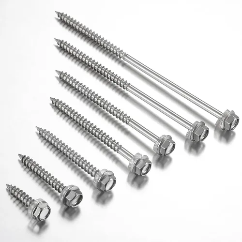Miniatura 4 de WenSilon (130Pcs) #10x1-1/2 Tornillos Autorroscantes para Madera 410 de Acero Inoxidable Cabeza Hexagonal Rápido Autorroscante