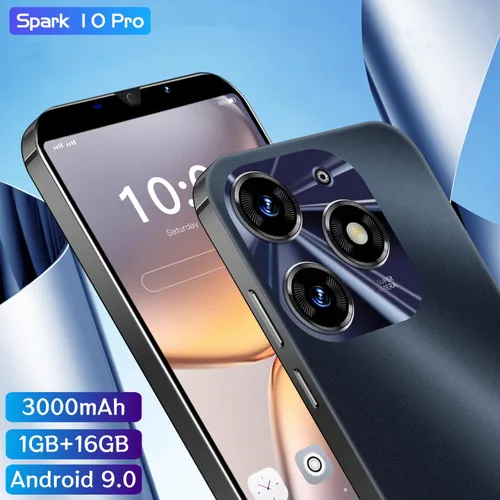 Miniatura 2 de Spark10Pro Teléfono móvil barato, pantalla HD de 5.0 pulgadas, batería de 3000 mAh, 16 GB ROM (expandible hasta 128 GB) Android 9.0 Dual SIM, Negro