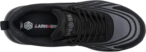 Miniatura 7 de LARNMERN Zapatos de punta de acero para mujer, con amortiguación de aire, zapatos de seguridad con puntera de seguridad, zapatos de trabajo cómodos