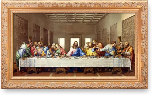 Miniatura 16 de A&T ARTWORK La Última Cena de Leonardo Da Vinci Las reproducciones de arte clásico mundial, impresiones de lienzo Giclee, arte de pared