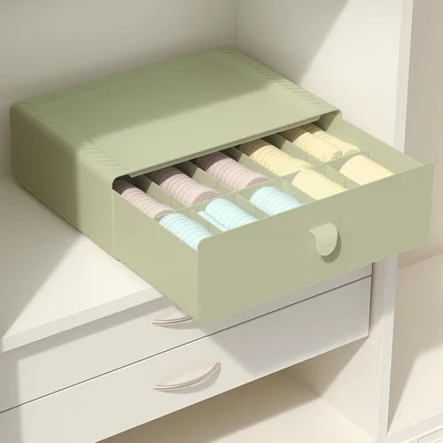 Miniatura 7 de Cajón organizador de ropa interior, cajón de sujetadores de plástico con 1 celda, organizador de armario apilable, caja de almacenamiento