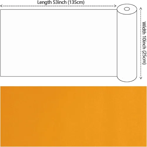 Miniatura 3 de Rollo de piel sintética color naranja de 10 x 53 pulgadas, material de piel sintética suave para hacer manualidades, manualidades, aretes de cuero