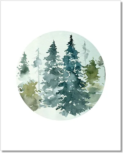 Miniatura 7 de Forest Landscape Art Prints - Nature Wall Decor - 8x10 - Set of 3 - Unframed