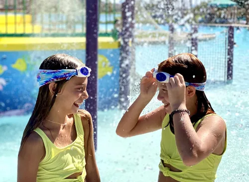 Miniatura 8 de Splash Place - Gafas de natación con correa de tela - Gafas de natación para adultos y niños - Tema de todo el mundo Teñido anudado