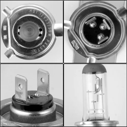 Miniatura 6 de WinPower HS1 PX43T Bombilla Halógena, 12V 35/35W 4300K Luz Blanca Brillante para Motocicleta Faro de Alta y Baja Intensidad, Reemplazo, Paquete de 2