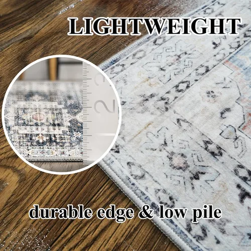 Miniatura 5 de RUUGME Alfombra de Pasillo Lavable de 2'6x12 - Alfombras de Pasillo Antideslizantes Resistentes a Manchas para Cocina Cuarto de Lavandería Tapete