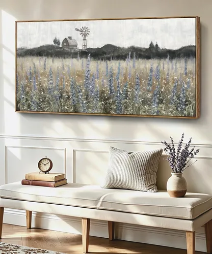 Miniatura 16 de Arte de pared para decoración de baño, imagen de playa azul, tema oceánico, impresión en lienzo de flores, pintura moderna de paisaje marino