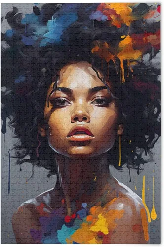 Miniatura 20 de Rompecabezas de 1000 piezas para adultos American African Black Girl Wood Puzzles Educativo Cerebro 21216876 Chica negra africana americana 21216876
