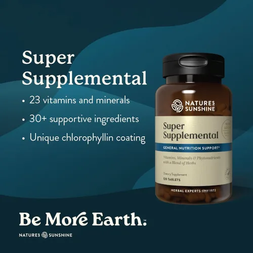 Miniatura 2 de Nature's Sunshine Súper suplementario, 120 tabletas Multivitamínico para hombres y mujeres proporciona vitaminas, minerales, aminoácidos, hierbas