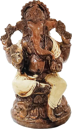 Miniatura 23 de Ganesha - Cabeza de elefante y cuerpo humano que elimina obstáculos del camino de uno, decoración de dormitorio, oficina en casa, estatua Rojo