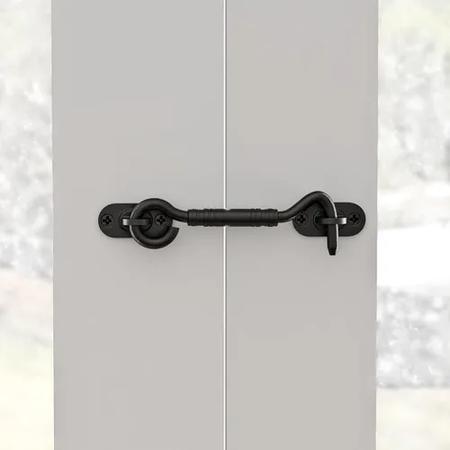 Miniatura 3 de Pestillo de puerta de 4 pulgadas, herrajes para cerradura de puerta, gancho de acero inoxidable de 4 pulgadas y pestillo de puerta de ojal, cierre