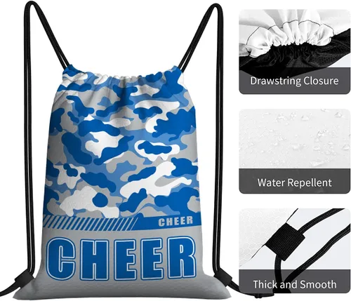 Miniatura 46 de Mochila con cordón impermeable para gimnasio, bolsas con cordón, bolsa de cuerda deportiva, mochila de camuflaje, Bolsas con cordón Cheer - Bolsas
