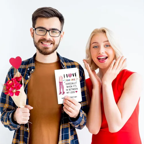 Miniatura 4 de JUESMOS Divertida tarjeta del día de San Valentín para él, marido, novio, tarjeta traviesa del día de San Valentín para marido, hombres, prometido