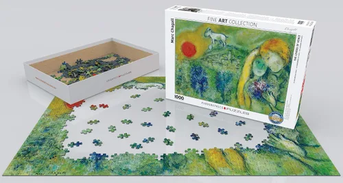 Miniatura 3 de EuroGraphics Marc Chagall Les Amoureux De Vence Puzzle (1000 piezas) (6000-0848)