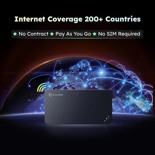 Miniatura 2 de GlocalMe U3 - Dispositivo de punto de acceso móvil 4G LTE con 10 GB de datos US/CA/MX de 30 días, punto de acceso WiFi portátil para viajes en más