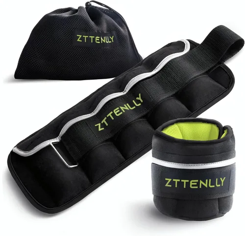 Pesas ajustables para tobillo de 1-5/10/15/20 libras, par con bolsa de transporte, telas transpirables, ribete reflectante, entrenamiento de fuerza,