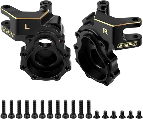 Miniatura 7 de GLOBACT Latón LCG Heavy Weight Caster Blocks Protal Drive C-Hubs 2.96 oz Contrapeso para 1/10 TRX4 TRX6 RC Crawler Car Upgrades Parts (2PCS)