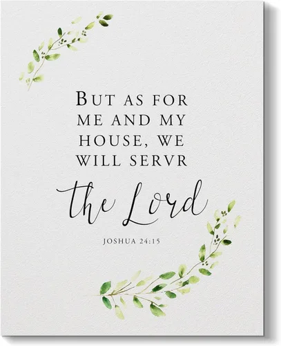 As For Me And My House We Will Serve The Lord - Lienzo cristiano para pared, versículo bíblico de Joshua, moderno, decoración inspiradora para el