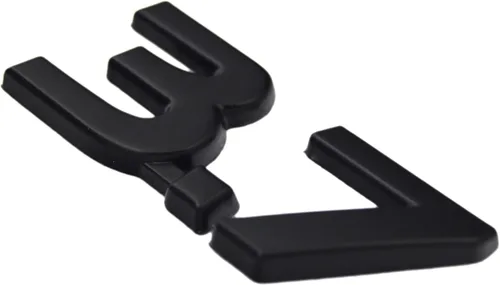 Miniatura 8 de 2x Emblemas de calcomanía de metal negro 3.7 para guardabarros laterales y maletero para Infiniti Q50 QX70 G37 G37X