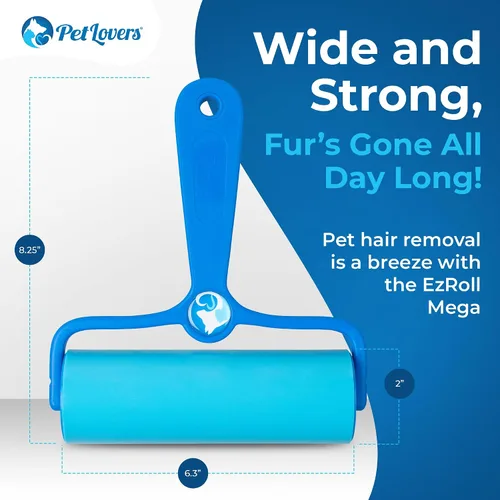 Miniatura 7 de PetLovers EzRoll - Rodillo de pelusa reutilizable – Adhesivo para toda la vida y removedor multiusos de pelo, polvo y pelusa de mascotas, para ropa