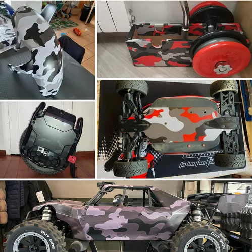 Miniatura 4 de LZLRUN Rollo de Película de Vinilo Adhesivo de Camuflaje para Automóvil Camuflaje Nieve Ártica Calcomanía Adhesiva para Consola de Automóvil