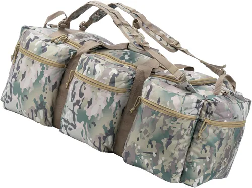 Miniatura 6 de Bolsa de lona militar grande de 100 L, bolsa de lona para despliegue, equipo deportivo, bolsa de equipaje de viaje con correas desmontables para AT
