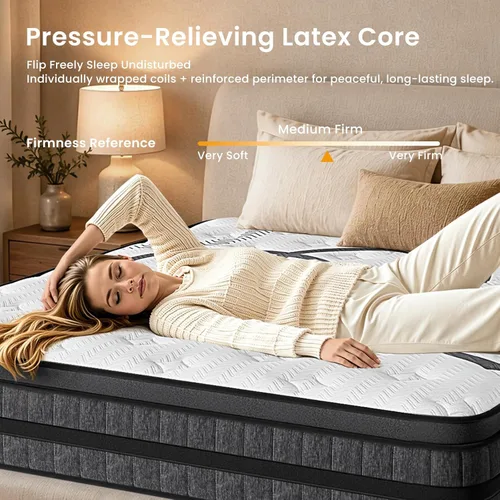 Miniatura 2 de Twin Mattress, 10 Inch Twin Mattress - Hybrid Memory Foam & Pocket Springs for Pressure Relief, Fiberglass Free, Motion Isolation, CertiPUR-US &