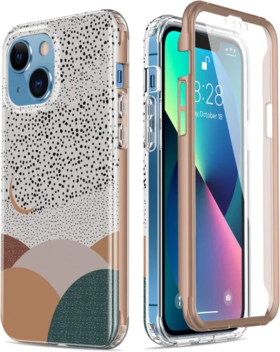 Esdot Funda protectora para iPhone 13 Mini con protector de pantalla integrado, protección de grado militar con diseños de moda para mujeres y