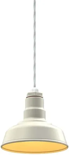 Miniatura 32 de Steel Lighting Co. Inglewood - Lámpara de granero Lámpara montada en el techo Cúpula redonda de 8 pulgadas vástago inclinado de 12 pulgadas