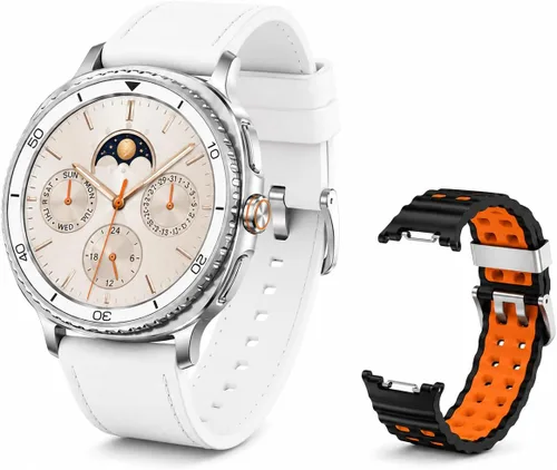 Samsung Galaxy Watch 8 Classic - Reloj inteligente Bluetooth de 1.81 pulgadas, color blanco (2025), versión estadounidense, puntaje energético,