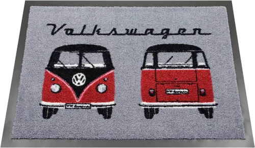 Miniatura 13 de BRISA VW Collection - Tapete para el pie de Volkswagen, atrapador de suciedad para zapatos con escarabajo, T1, T2, T3 Bus, motivo GTI