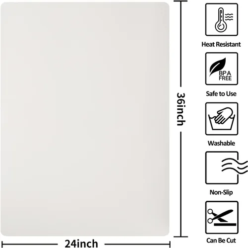 Miniatura 2 de Alfombrilla de silicona resistente al calor para encimera, alfombrillas de silicona multiusos grandes para manualidades, tamaño de banco de trabajo