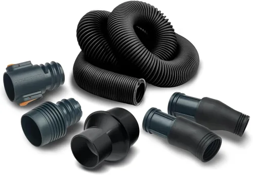 Miniatura 9 de POWERTEC Kit de manguera para herramientas eléctricas con manguera de vacío de 10 pies, 2 adaptadores de cambio rápido y acoplador roscado, kit