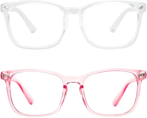 Miniatura 10 de LifeArt 2 pares de anteojos de bloqueo de luz azul con bisagra de resorte, anteojos para computadora, anteojos de juegos, gafas de TV para mujeres