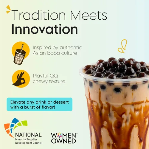Miniatura 6 de Twrl Cobertura de té Boba de burbujas de azúcar morena – Perlas Boba taiwanesas, cobertura de tapioca estilo café, instantáneo, perfecto para té