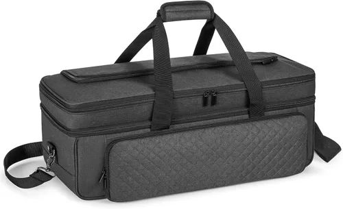 Miniatura 8 de LUXJA Estuche de transporte de doble capa con bolsillo para alfombrilla de corte para Cricut Maker 4, Maker 3, Explore 4, Explore 3, Explore Air 2