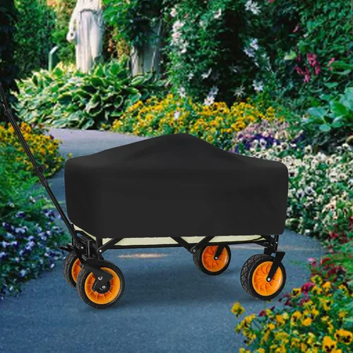 Miniatura 4 de Cubierta de carro utilitario para exteriores, impermeable, plegable, para jardín, 44.5 pulgadas de largo x 22 pulgadas de ancho x 20 pulgadas
