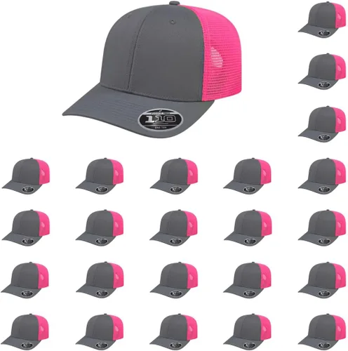 Miniatura 33 de Cap America i8502 Flexfit 110 Premium - Gorra de camionero de perfil medio con 6 paneles de malla trasera con protección UV y cierre ajustable Azul