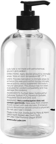 Miniatura 3 de Lubricante personal. Lulu Lube Lubricantes naturales a base de agua para hombres y mujeres. Botella de 16 onzas y tubo de 8 onzas, lubricantes