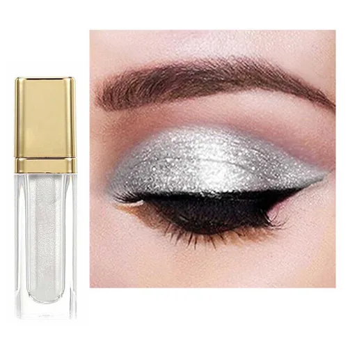 Miniatura 9 de Kilshye Sombra de ojos líquida con purpurina, sombras de ojos metálicas, sombra de ojos de alto pigmento, sombra de ojos impermeable de larga C