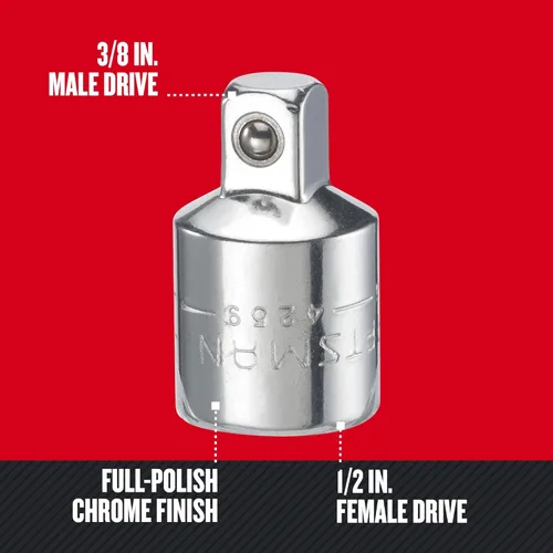 Miniatura 2 de CRAFTSMAN Adaptador de enchufe de 3/8" a 1/2", accionamiento de 1/2 pulgada, de hembra a macho (CMMT99222)