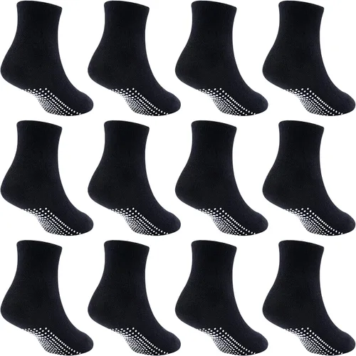 Miniatura 9 de SkiBeaut Calcetines para niños pequeños, 12 pares de puños antideslizantes para niños y niñas con pinzas para 1-7 años