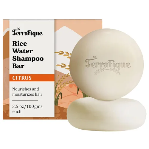 Miniatura 9 de Barra de champú de agua de arroz, aroma cítrico, champú nutritivo con manteca de cacao, manteca de karité para el crecimiento del cabello, 3.5 onzas