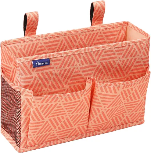 Miniatura 9 de Surblue Caddy Organizador colgante, Bolsa de almacenamiento para cabecera para literas y camas de hospital, Azul Turquesa, L R-Teal