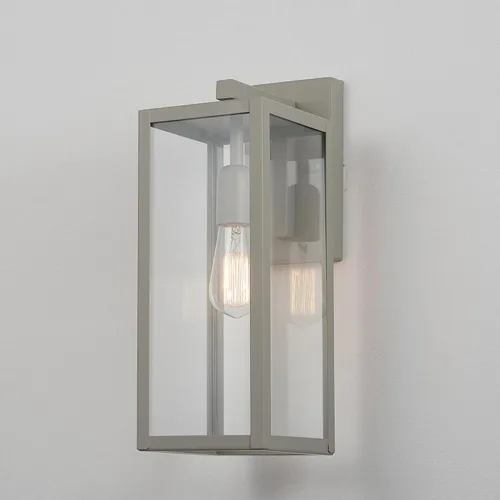 Miniatura 6 de GLOBE Electric 44838 Bowery - Aplique de pared para interiores y exteriores, 1 luz, gris mate, pantalla de vidrio transparente