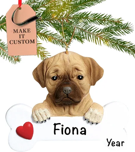 Miniatura 29 de Adorno personalizado de hueso de perro Doberman Pinscher 2025 Personalización gratuita las 24 horas Adornos de Navidad de la primera Navidad