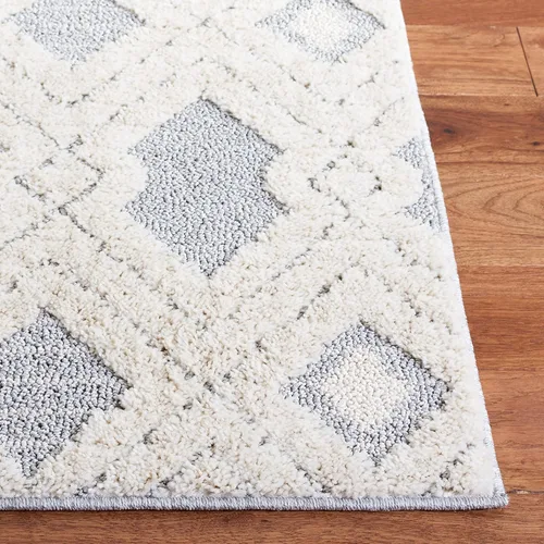 Miniatura 5 de MARTHA STEWART x SAFAVIEH MSR0728A - Alfombra de 8 x 10 pies, color blanco/gris claro, no desprende pelusa, para sala de estar, comedor y dormitorio