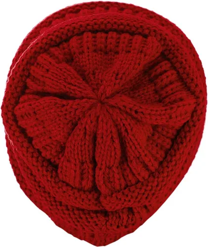 Miniatura 596 de C.C Trendy Warm Chunky Soft Stretch Cable Knit Beanie